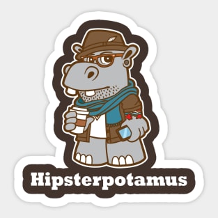 Hipsterpotamus Sticker